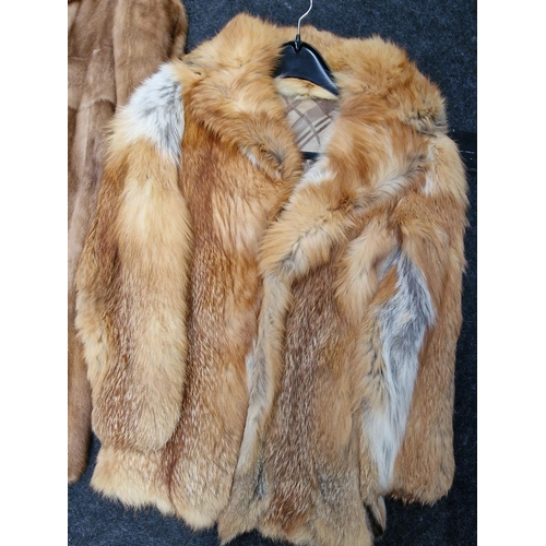 155 - Collection of three vintage ladies fur coats.