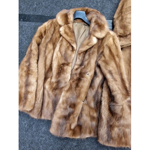 155 - Collection of three vintage ladies fur coats.