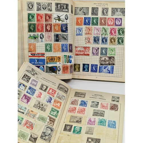 161 - Collection of five albums of various stamps together with a tin of loose stamps.