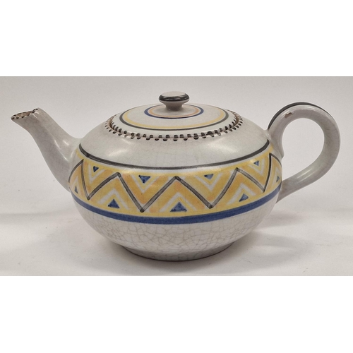 44 - Poole Pottery Carter Stabler Adams hard to find large CN pattern geometric design teapot.