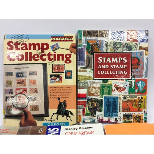 151 - Collection of Stanley Gibbons stamp catalogues together with other stamp collecting books (8)