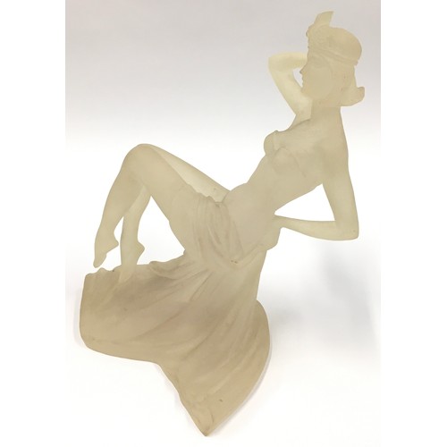 89 - An Art Deco style resin figurine of a seated lady 34cm tall.