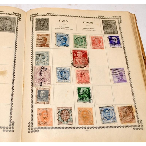 130 - 3 x vintage schoolboy stamp albums, good selection of world stamps. On behalf of Forest Holme charit... 