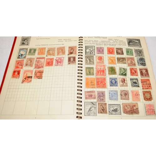 130 - 3 x vintage schoolboy stamp albums, good selection of world stamps. On behalf of Forest Holme charit... 