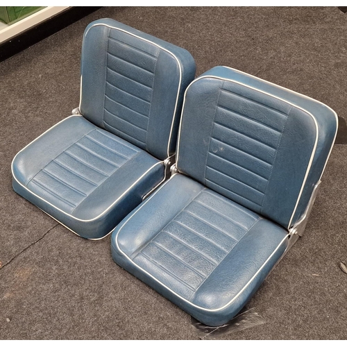 290 - Pair vintage folding speedboat seats.