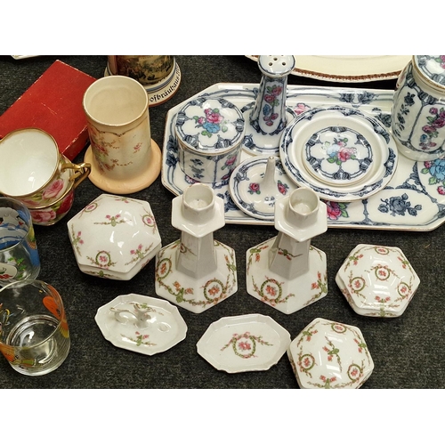 261 - Large collection of various ceramics, glassware and other collectables to include water jugs.