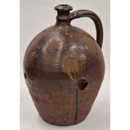 92 - Small Normandy decorative earthenware jug approx 30cm tall.