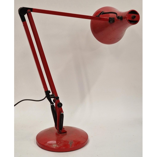 94 - Vintage Anglepoise model 90 Red desk lamp.