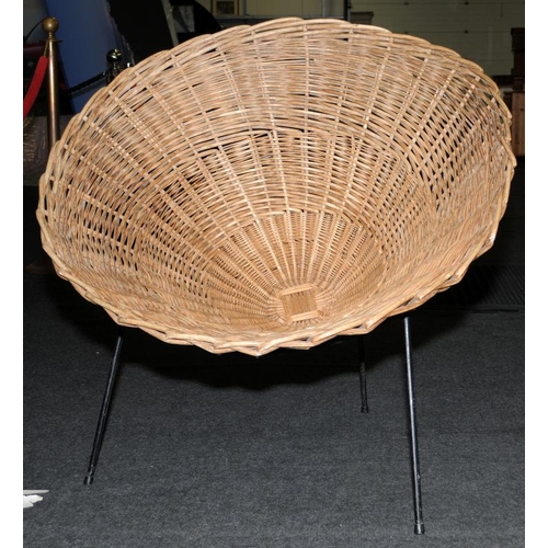 328 - Terence Conran designed C8 wicker cone chair. Width across chair 94cms