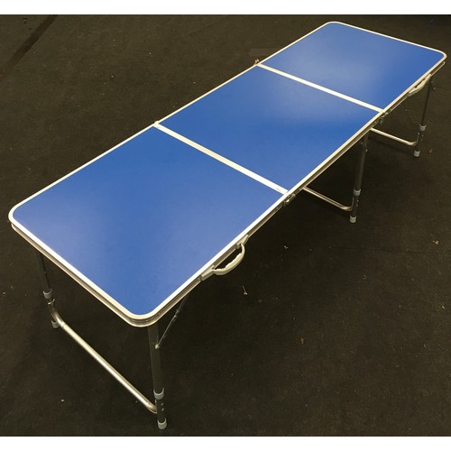 332 - Three section folding camping table.