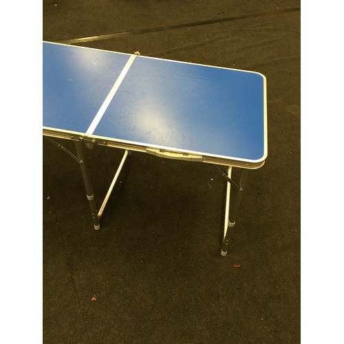 332 - Three section folding camping table.