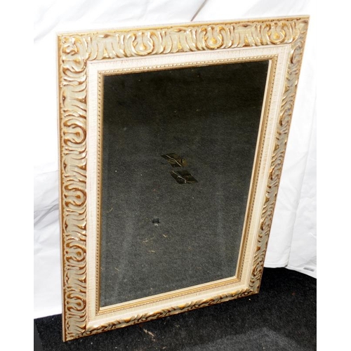 318 - Gilt framed mirror with bevelled glass 90x60cm, W Russell Flint print 70x60cm, and a Venice picture ... 