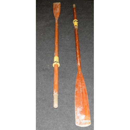 296 - Pair of vintage large oars, 210cms long