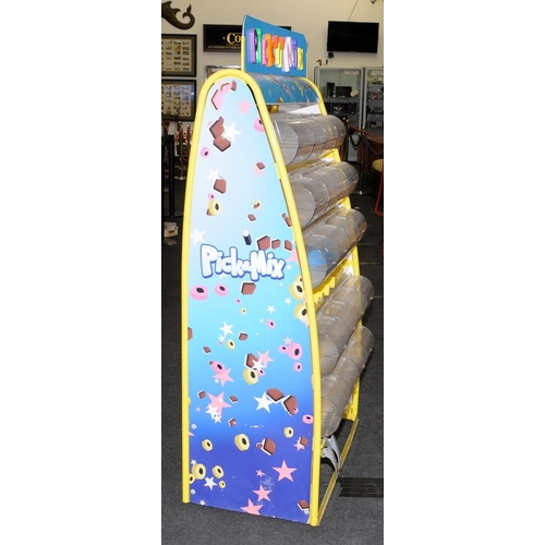 338 - Large freestanding Pick'n'Mix point of sale stand. 174cms tall