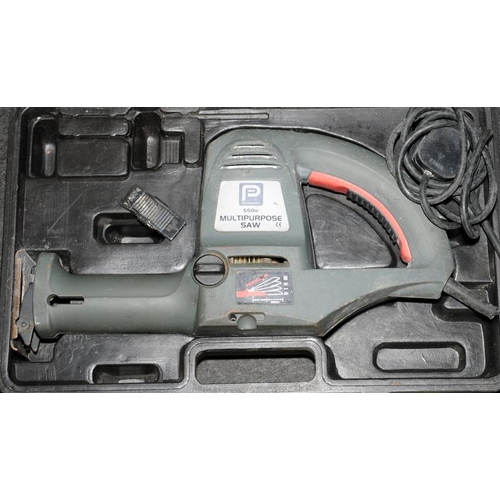 347 - Performance multi-purpose saw c/w an Extreme rotary hammer drill. Both in poly cases