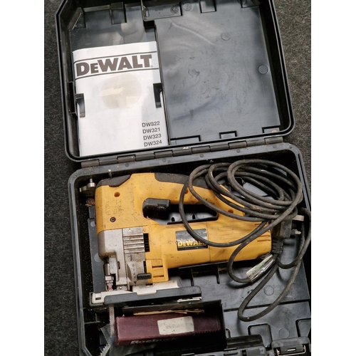 356 - Dewalt jigsaw together with a Hitachi Rotary Hammer drill, both cased (2).