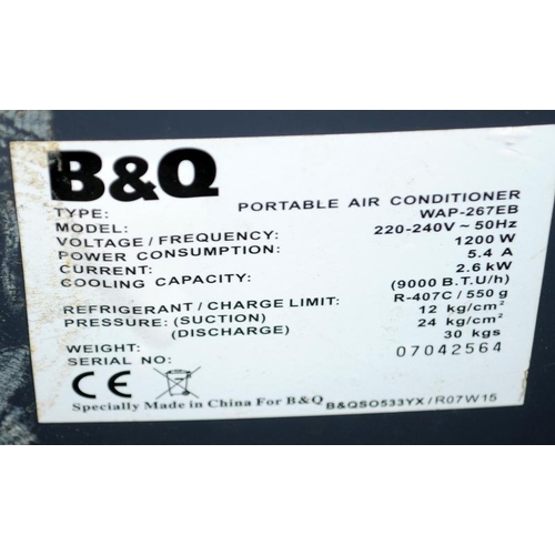 372 - B&Q portable air conditioner unit model ref WAP-267EB