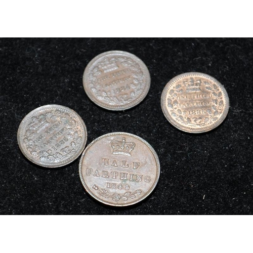 13 - 4 Victorian Half and Third Farthing coins (13)