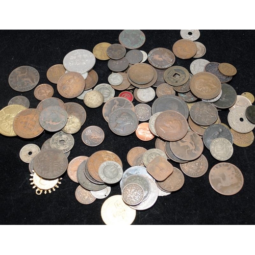 2 - Small bag of English and foreign coins (2)