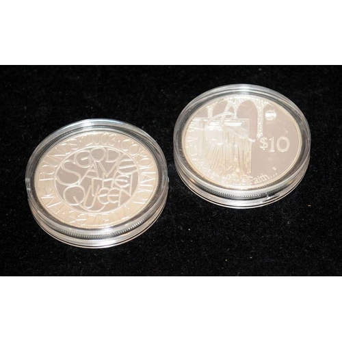 26 - As issued by the Royal Mint: Royal Celebration Silver Proof set of two crowns, with certificate in p... 