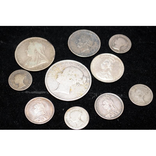 3 - 10 Victorian silver coins (3)