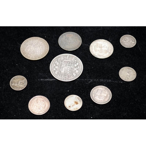 3 - 10 Victorian silver coins (3)