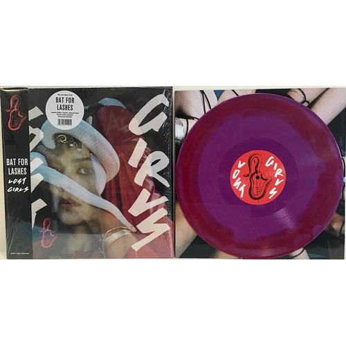 12 - BAT FOR LASHES VINYL LP RECORDS. Here we have 2 copies of ‘Lost Girls’ both on coloured vinyl (Sunri... 