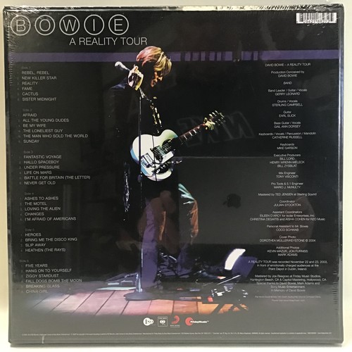 3 - DAVID BOWIE BOX SET OF VINYL RECORDS. Entitled ‘A Reality Tour’ found here in a Factory sealed box. ... 