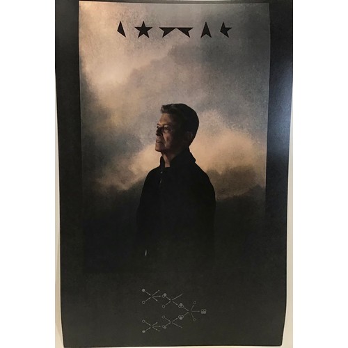 26 - DAVID BOWIE ‘BLACKSTAR’ 180G CLEAR VINYL SEALED & SET OF 3 LITHO GRAPHIC PRINTS. This clear coloured... 