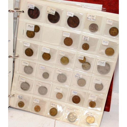 50 - Folder containing a large quantity of World coins. Alphabetically presented from Guatamala through t... 