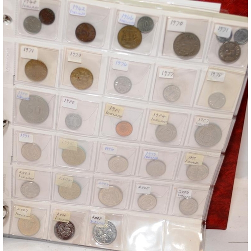 50 - Folder containing a large quantity of World coins. Alphabetically presented from Guatamala through t... 