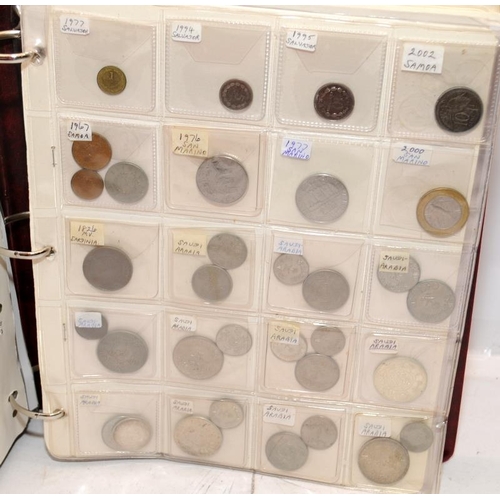 51 - Folder containing a large quantity of World coins. Alphabetically presented from Russia to Southern ... 