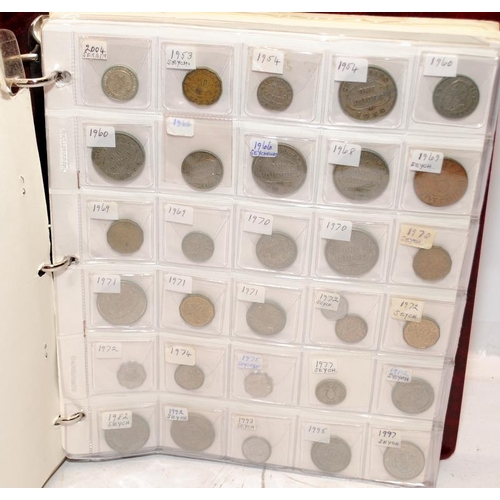 51 - Folder containing a large quantity of World coins. Alphabetically presented from Russia to Southern ... 