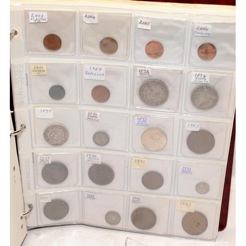 51 - Folder containing a large quantity of World coins. Alphabetically presented from Russia to Southern ... 