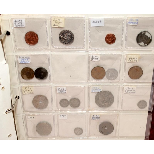 51 - Folder containing a large quantity of World coins. Alphabetically presented from Russia to Southern ... 