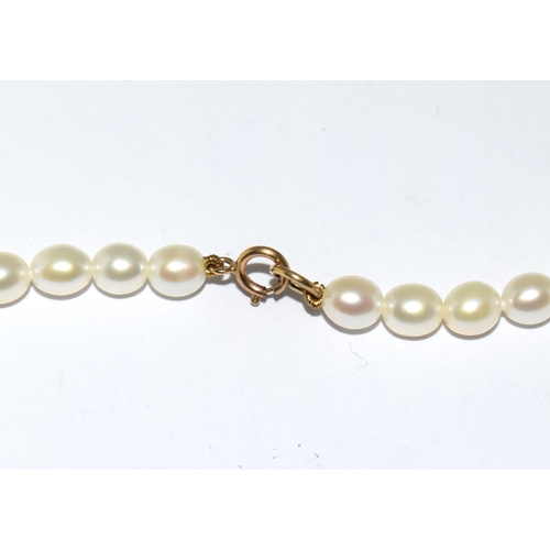 287 - 9ct gold and Chinese Freshwater Cultured  Pearl necklace