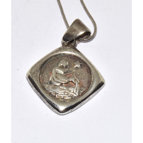 141 - Solid silver mermaid pendant