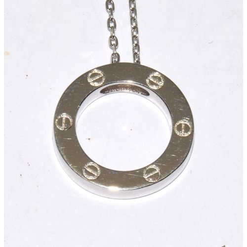 203 - A Silver Designer Style Pendant Necklace