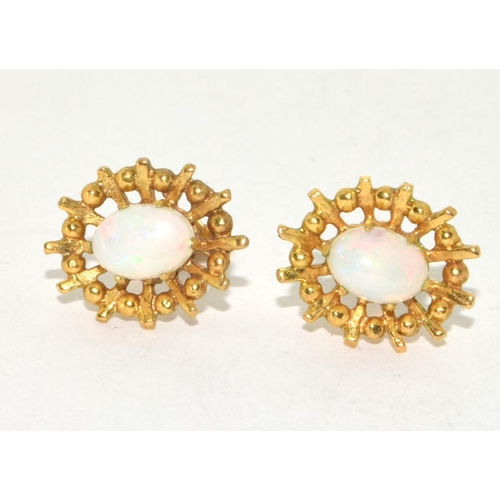 362 - 9ct gold Opal stud earrings