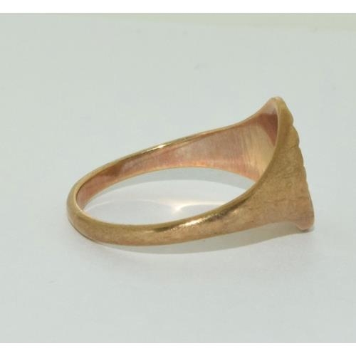 271 - 9ct gold gents signet ring size S