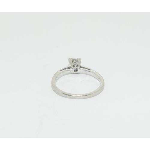 131 - Platinum ladies Diamond solitaire ring of approx 0.25ct size L