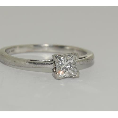 131 - Platinum ladies Diamond solitaire ring of approx 0.25ct size L