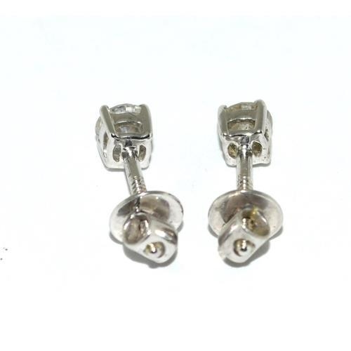 354 - 18ct white gold Diamond ear studs each being approx 0.20ct total approx 0.4ct