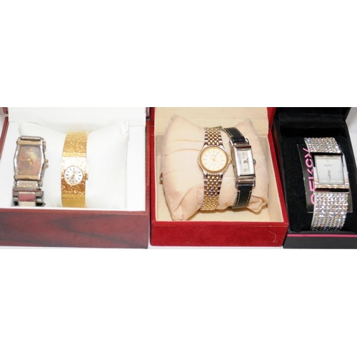 409 - A small collection of ladies watches to include Storm watches