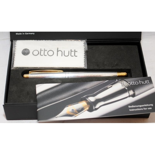 407 - Quality Otto Hutt Sterling silver cased ballpoint pen c/w inner and outer box and papers. Fully hall... 