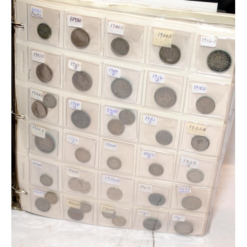 54 - Folder containing a large quantity of World coins. Alphabetically presented from Switzerland through... 