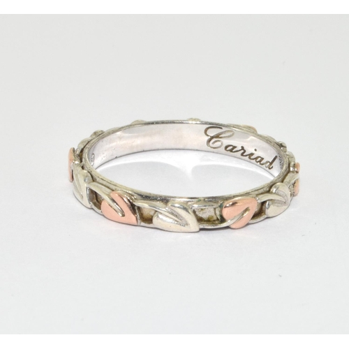 242 - Clogau Cariad Welsh gold/silver tree of life Ring size U