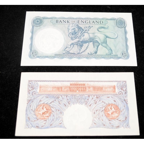 59 - Bank of England Britannia £5 Five Pound serial no. D84 927774 signed O'Brien c/w Blue £1 one pound s... 