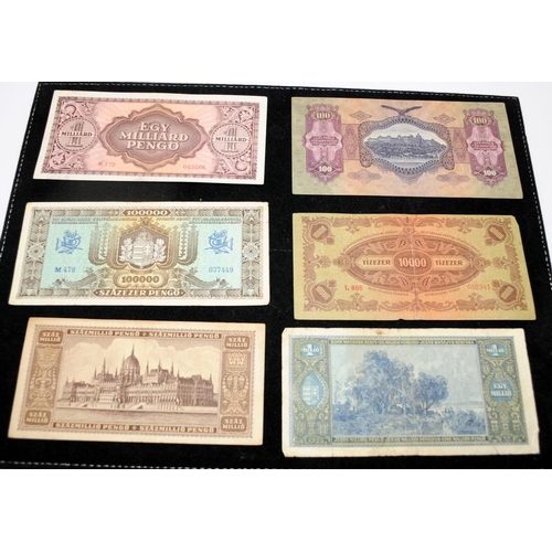 61 - Vintage Hungary Magyar Nemzeti Bank high denomination banknotes. Six in lot, all good  circulated co... 