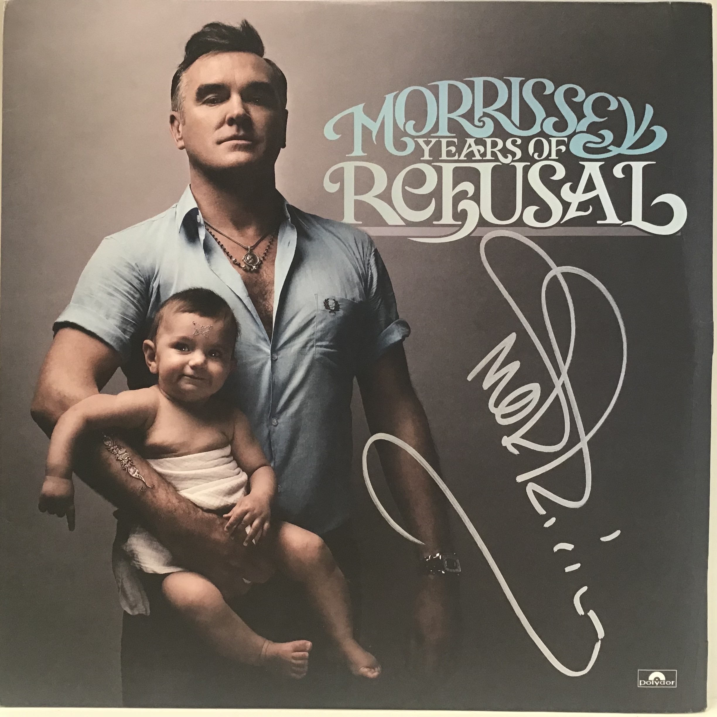 MORRISSEY SIGNED VINYL LP RECORD 'YEARS OF REFUSAL'. LP signed in 